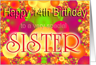 Happy 14th Birthday Sister card