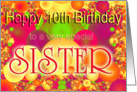 Happy 10th Birthday Sister card