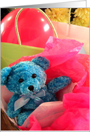 Blue Bear Birthday card