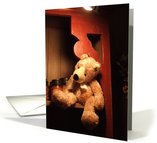Teddy Bear on Shelf card (67102)