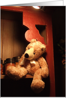 Teddy Bear on Shelf card