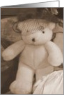 Teddy Bear Lady in Hat card
