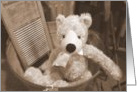 Antique Washboard Bear card