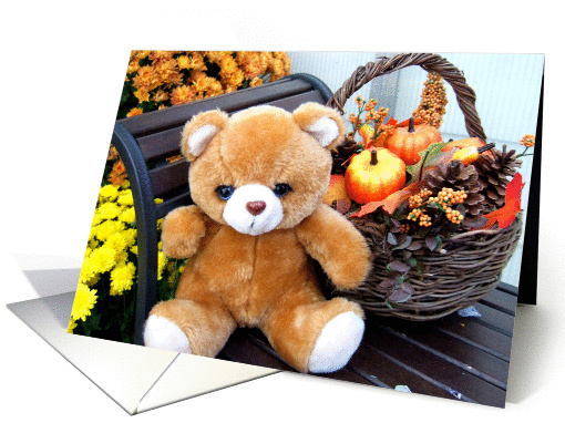 Happy Harvest Bear card (90138)