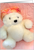 Teddy Bear in Pink Scarf card