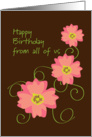 Happy Birthday Flowers from all of us card