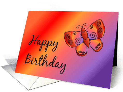 Birthday Butterfly card (101796)