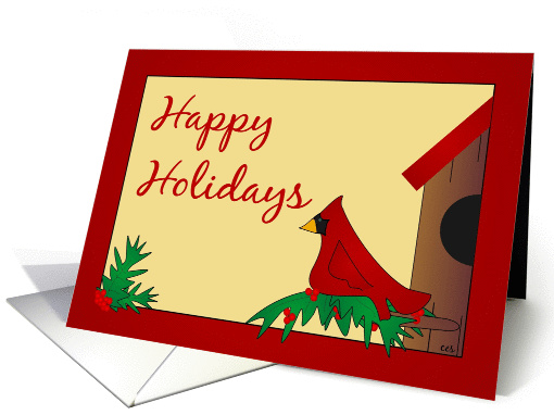 Happy Holiday Cardinal card (103608)