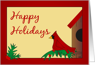 Happy Holiday Cardinal card