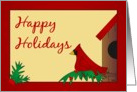 Happy Holiday Cardinal card