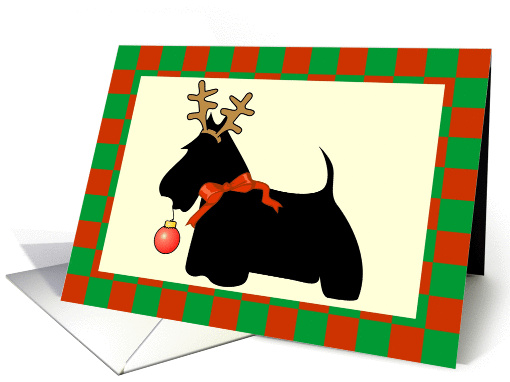 Scottie Dog Christmas card (112038)
