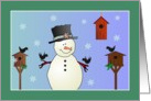 Happy Holiday Snowman card