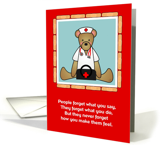 Teddy Bear Scrubs card (124393)