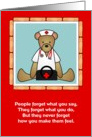 Teddy Bear Scrubs card