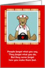 Teddy Bear Scrubs card