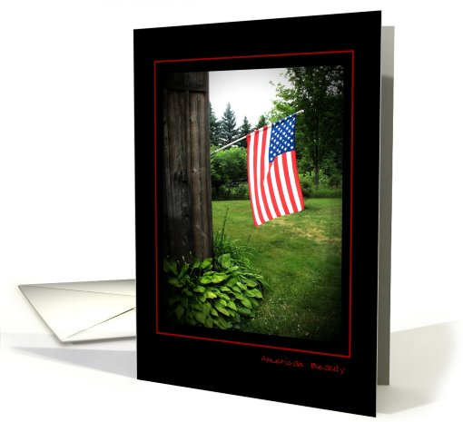 American Beauty- Patriotic Flag card (480245)