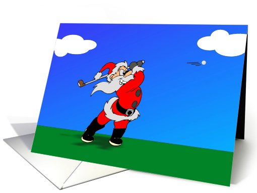 Golfer Christmas card (498338)
