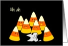 Candy Corn Mishap Halloween card