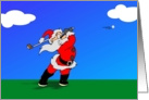 Santa Golfer card