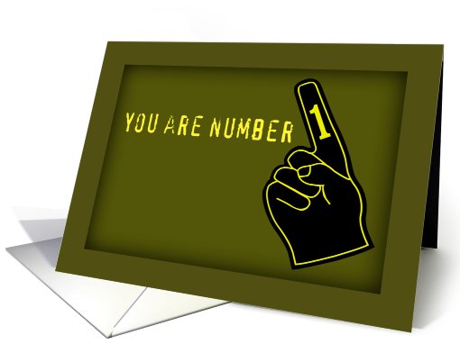 You Are Number One-Birthday Sports Fan card (519030)