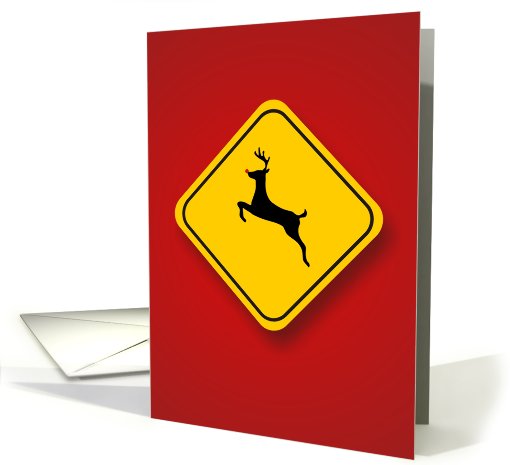 Holiday Deer Crossing card (526437)