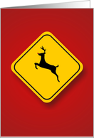 Holiday Deer Crossing card