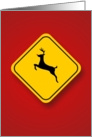 Holiday Deer Crossing card
