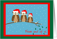 From Owl of Us Holiday card