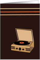 Retro Record Player Birthday card