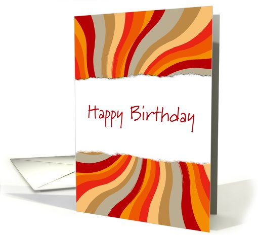 Happy Birthday Retro Swirl card (713707)