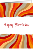 Happy Birthday Retro Swirl card