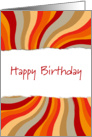 Happy Birthday Retro Swirl card