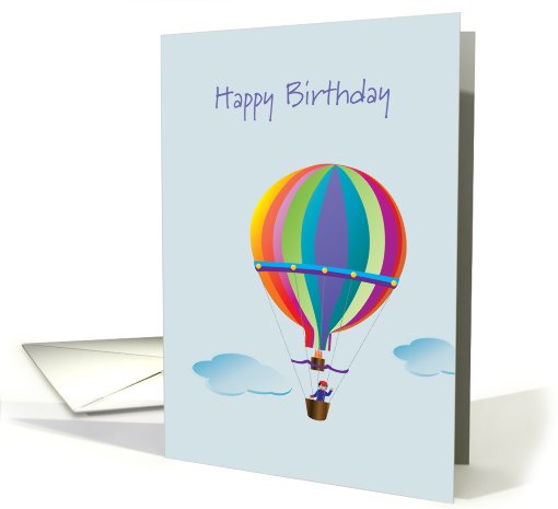 Happy Birthday Hot Air Balloon card (713713)