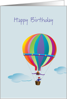 Happy Birthday Hot Air Balloon card