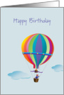 Happy Birthday Hot Air Balloon card