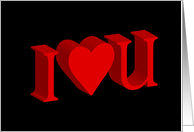 I Love You 3d card