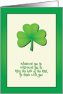 Happy St Patrick’s Day Clover Wish card