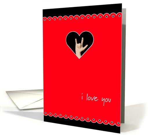 I love you sign language birthday card (784424)