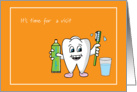 It’s time for a visit-dentist reminder card