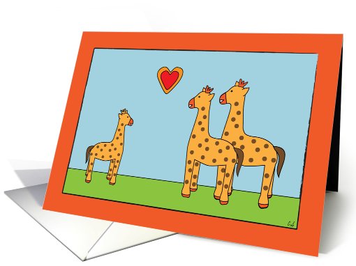 Welcome Little One Giraffe Cartoon card (785675)