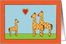 Welcome Little One Giraffe Cartoon Card
