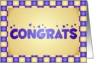 Congratulations Checkered card