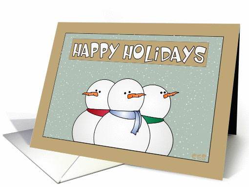 Snowman Holiday card (95318)