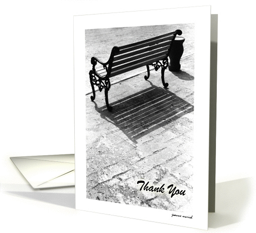 Park Bench Thank You card (76298)