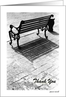 Park Bench Thank You card