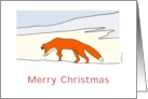 Red fox in snowy scene Merry Christmas Card