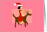 Santa Lady card
