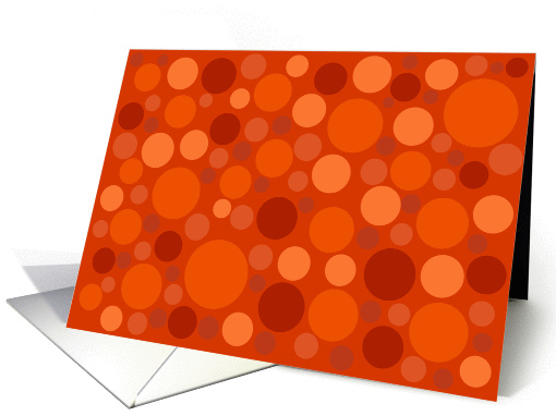 Burnt Orange Abstract Dots card (94222)
