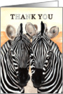 Thank You Zebra Print Zebras Theme Painting card