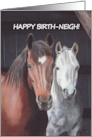 Happy Birth Neigh Birthday Wishes for Horse Lover card